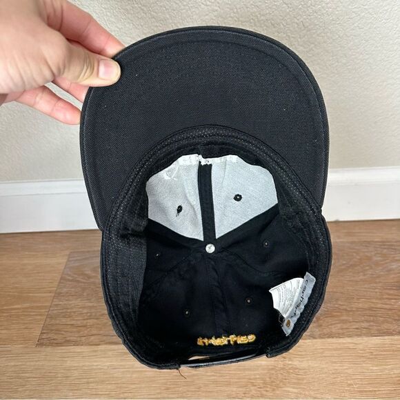 Carhartt Rehau Embroidered Black Snapback Cap Hat - Picture 7 of 11